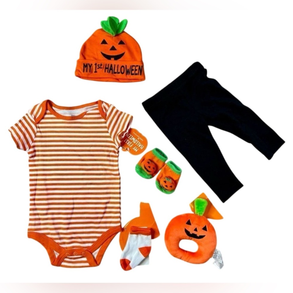 Rashti‎ & Rashti My 1st Halloween Outfit Pumpkins Orange Babycore 3-6 months